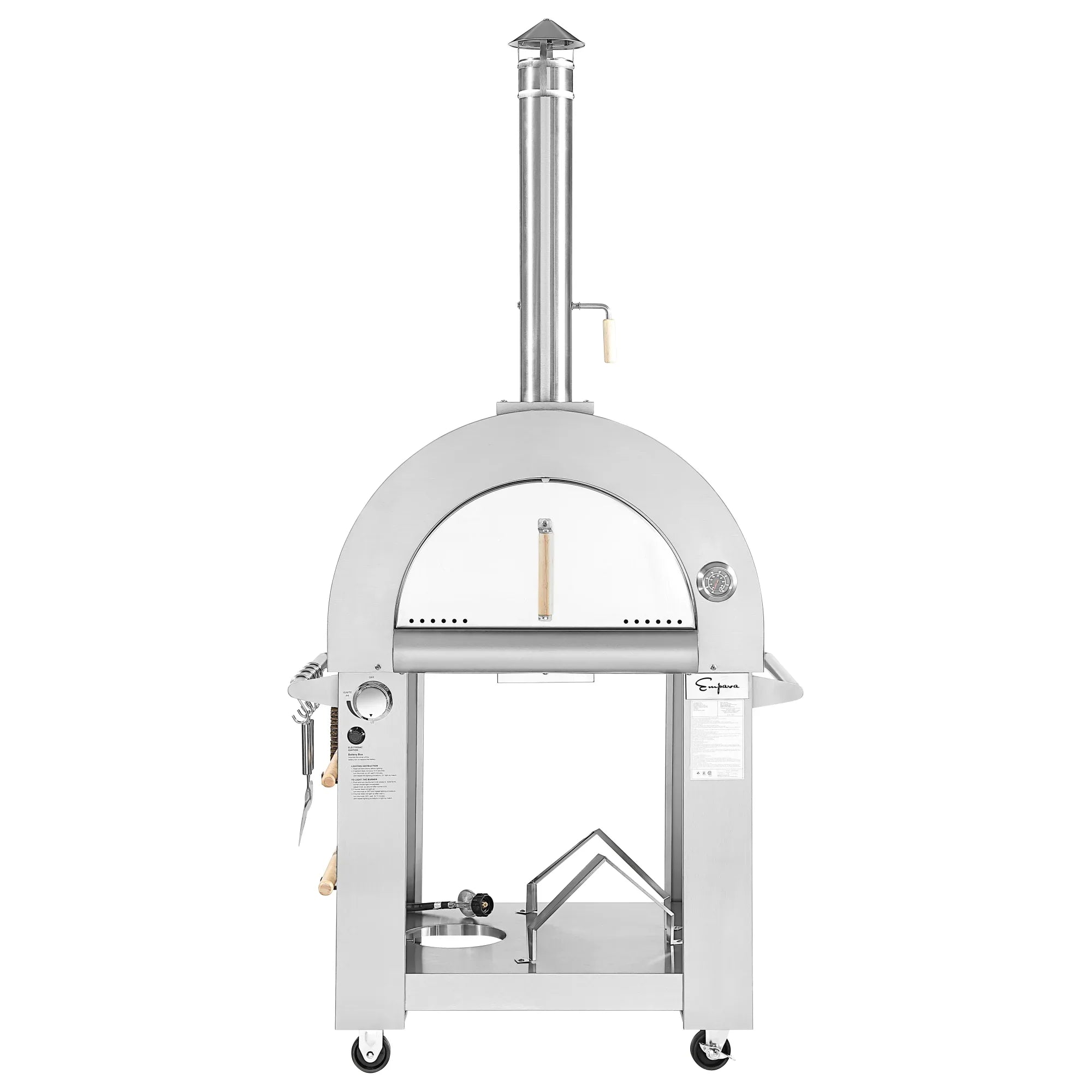 Empava Outdoor Wood Fired and Gas Pizza Oven in Stainless Steel (EMPV-PG03)