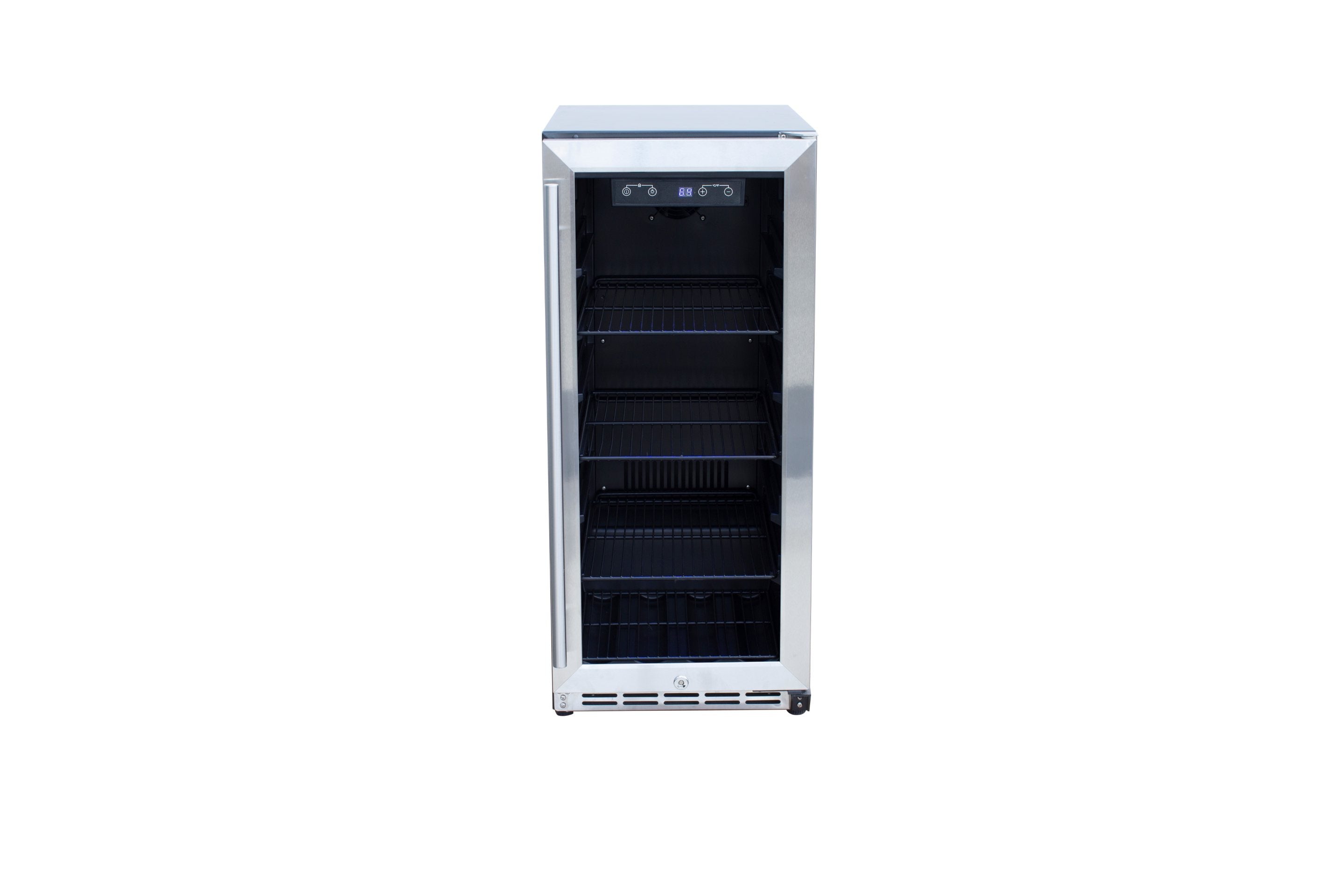TrueFlame 15-Inch 3.2 Cu. Ft. Outdoor Rated Refrigerator with Glass Door (AMD-RFR-15G)