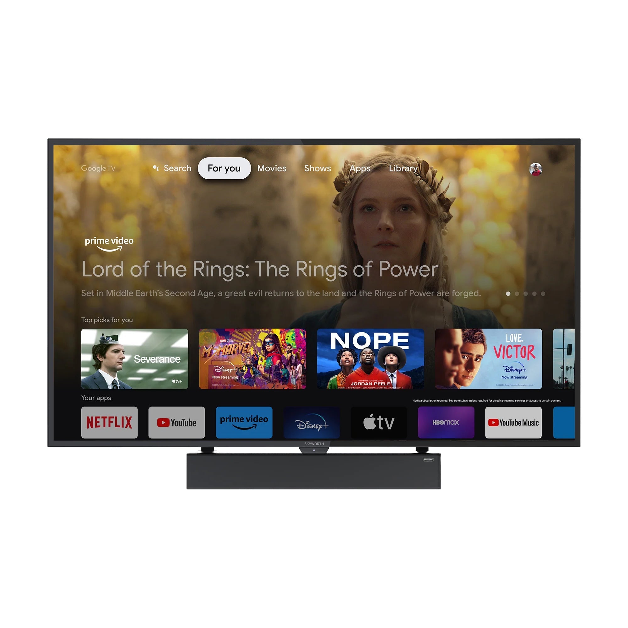 Skyworth 65" Clarus Outdoor S1 Full Sun Series Mini-LED 4K UHD Google TV HDR10 Dolby Vision Built-in Soundbar