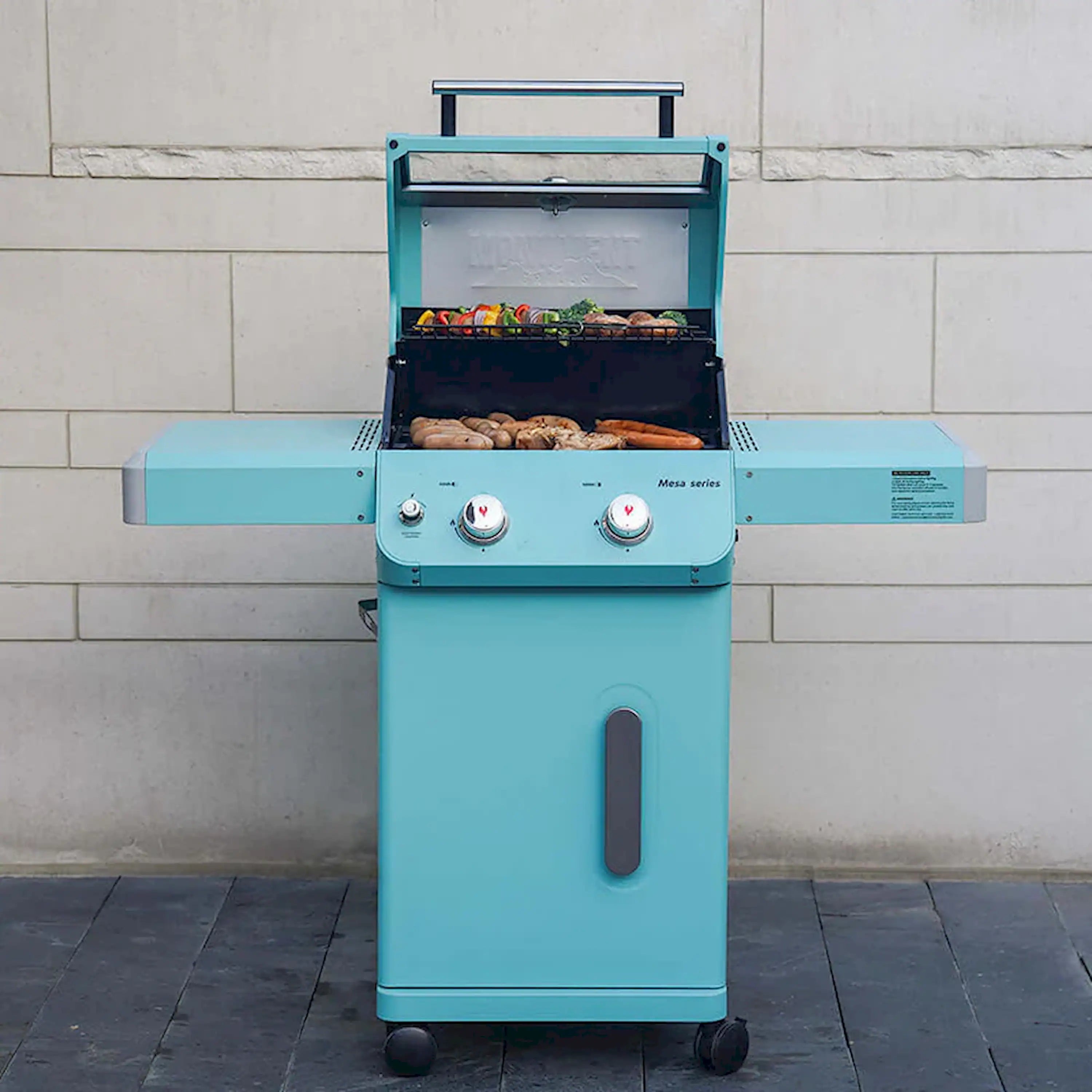 Monument Mesa Propane Gas Grill in Green Powder Coated with 2 Burners (M200G)