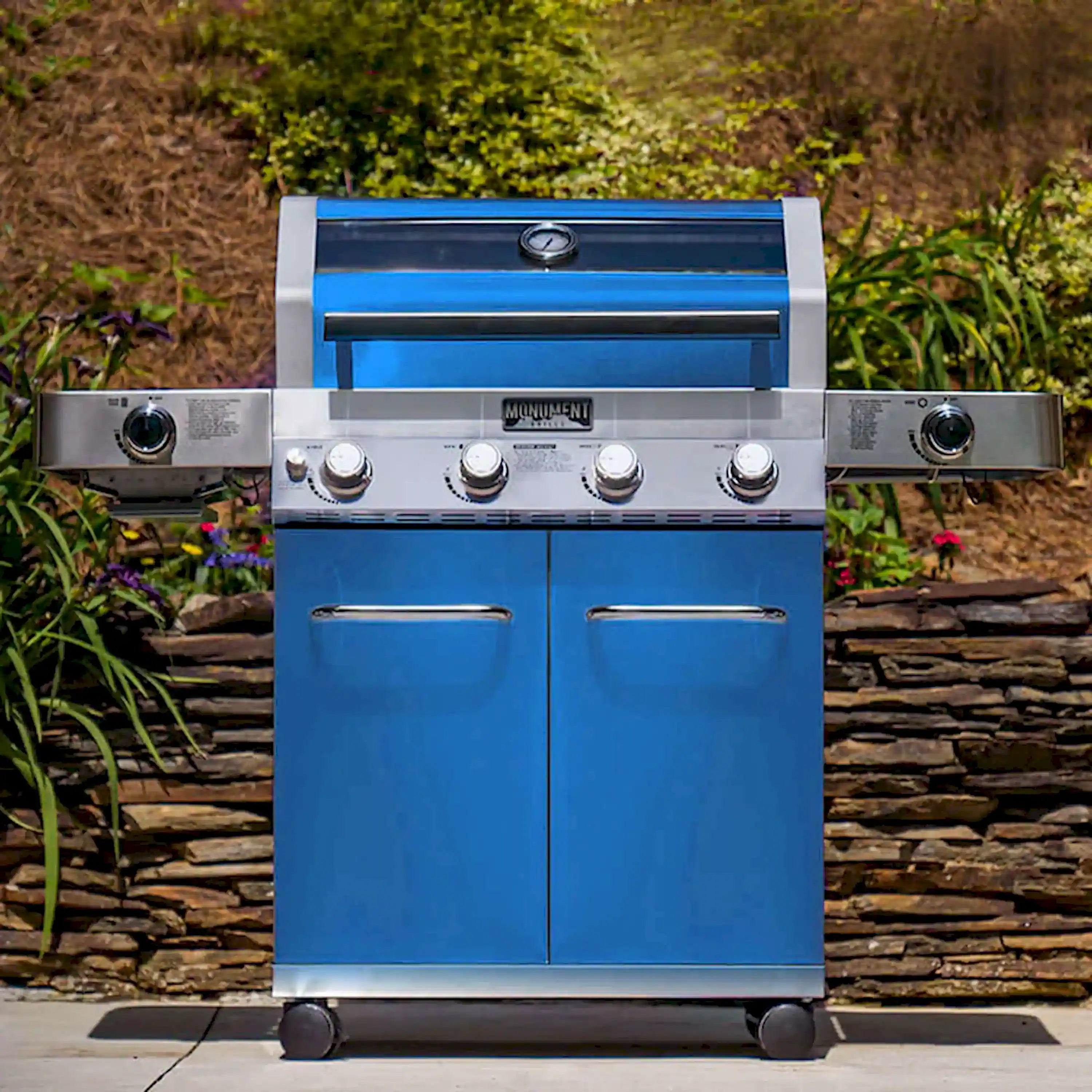 Monument Classic Infrared Propane Gas Grill in Blue with 4 Burners (35633B)