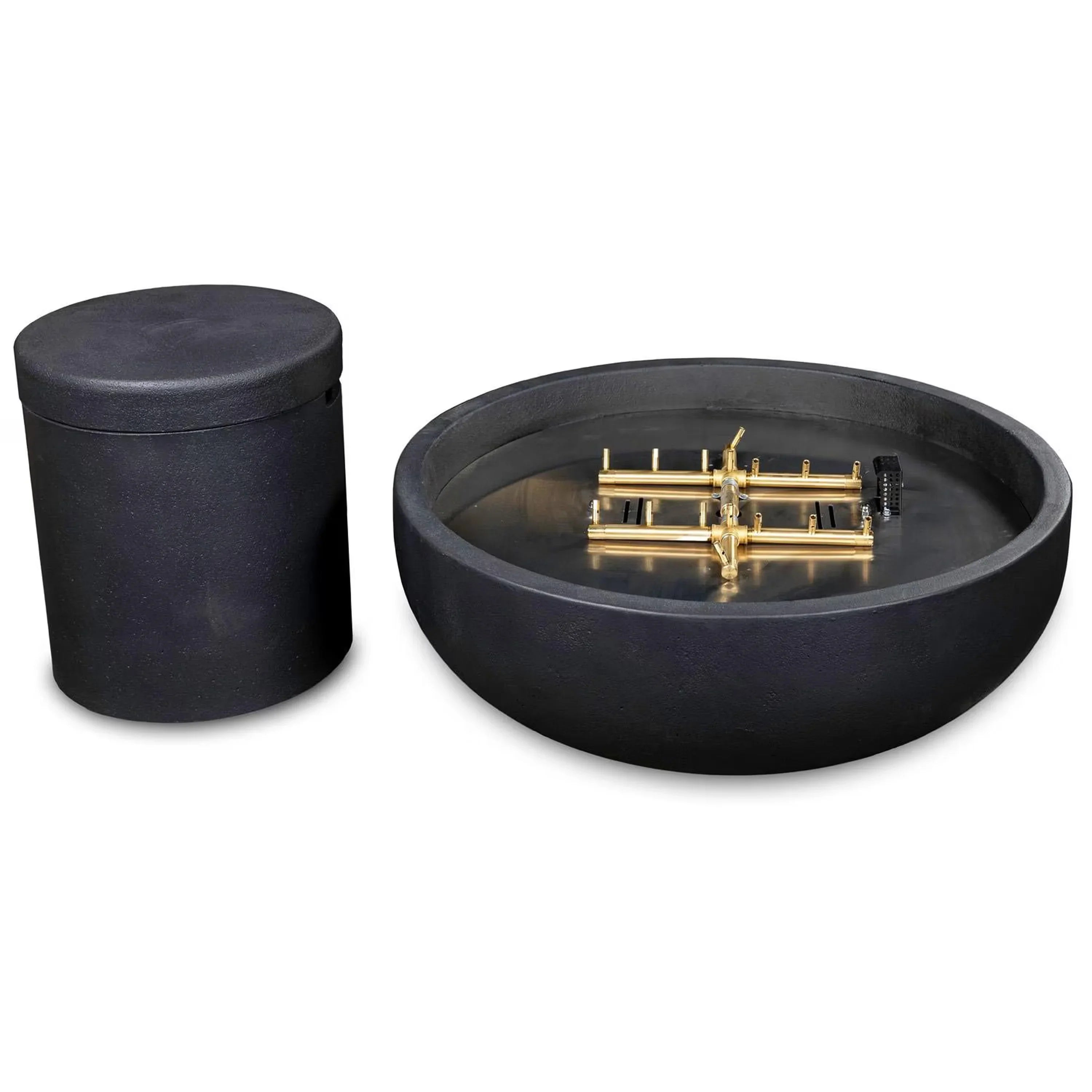 Blaze Fire Pit Bowl in Propane Gas with Tank Cover in Phantom (BLZ-FBOWL-TCOVER)