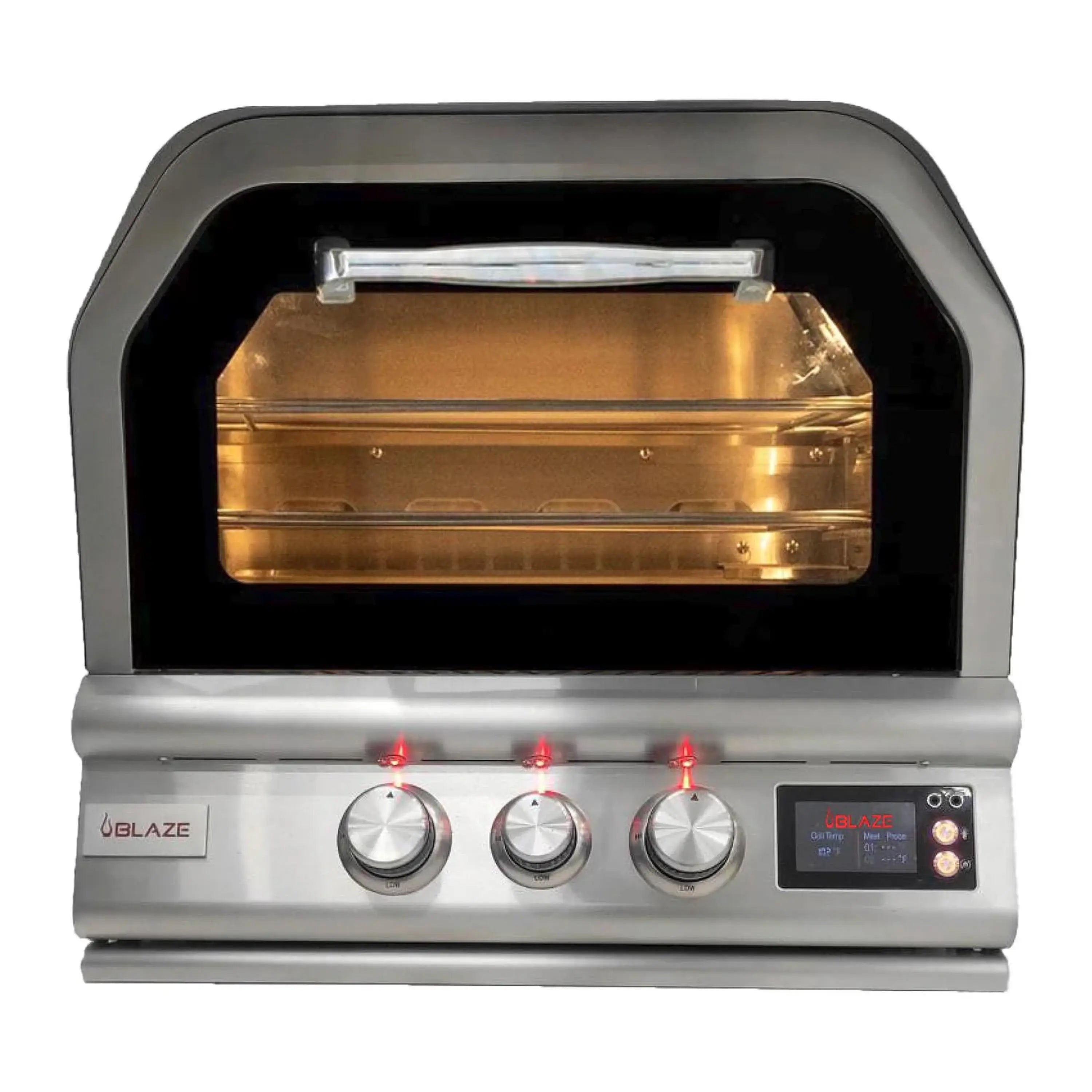 Blaze 26-Inch Built-In Propane Gas Outdoor Pizza Oven with Rotisserie in Stainless Steel (BLZ-26-PZOVN-LP)