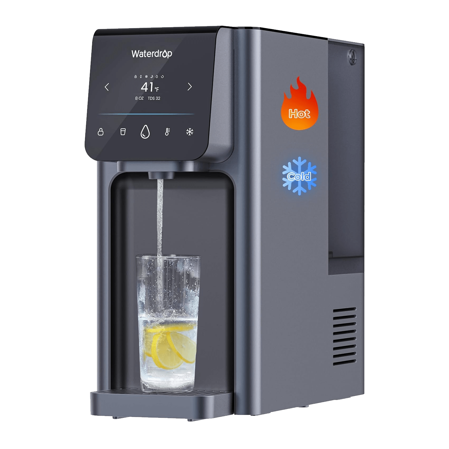 Waterdrop Countertop Reverse Osmosis System, NSF/ANSI 58 & 372 Certified, 7 Stage Filtration, Hot Cold Water Dispenser, RO System with 6 Temperature & 5 Volume Options, BPA Free (WD-A1)