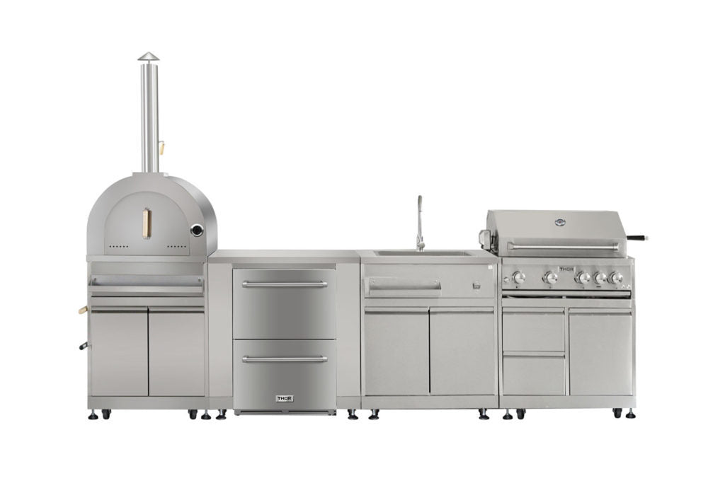 Thor Kitchen 6-Piece Outdoor Kitchen Natural Gas Grill Package