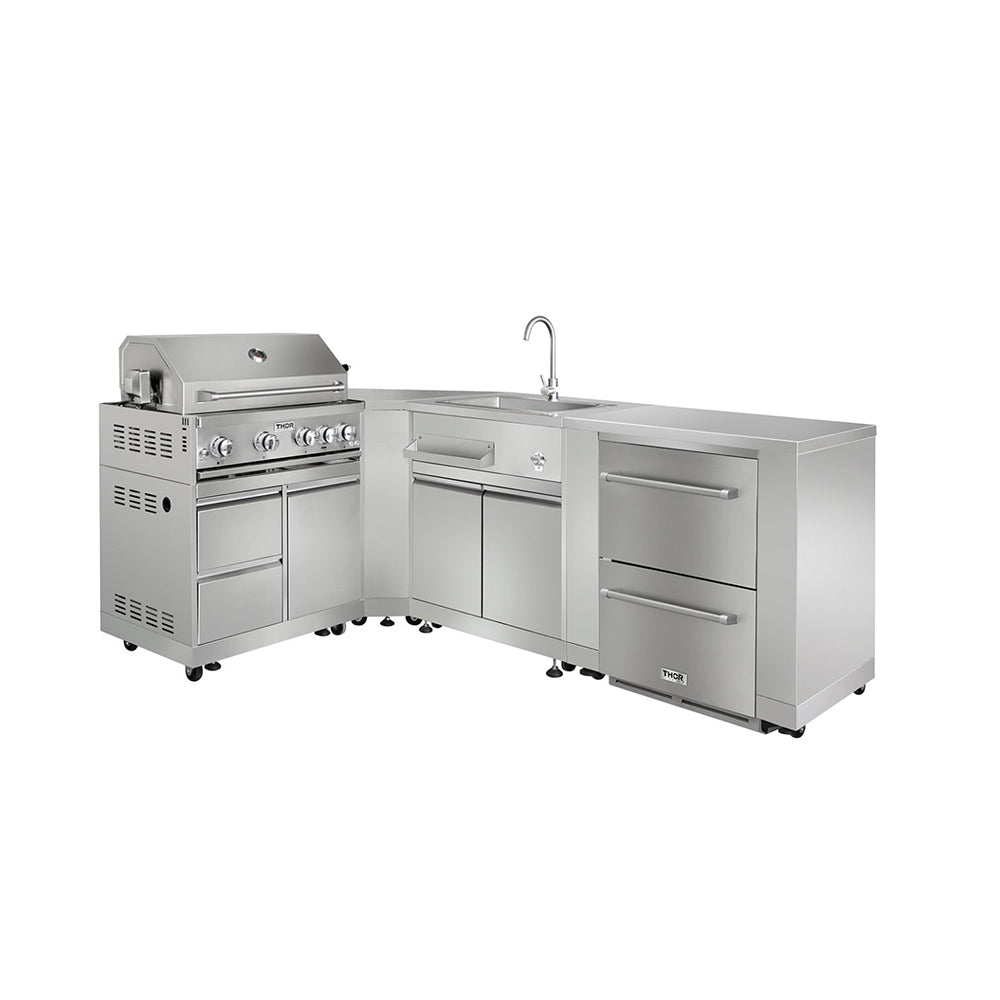 Thor Kitchen 6-Piece Outdoor Kitchen Propane Gas Grill Package
