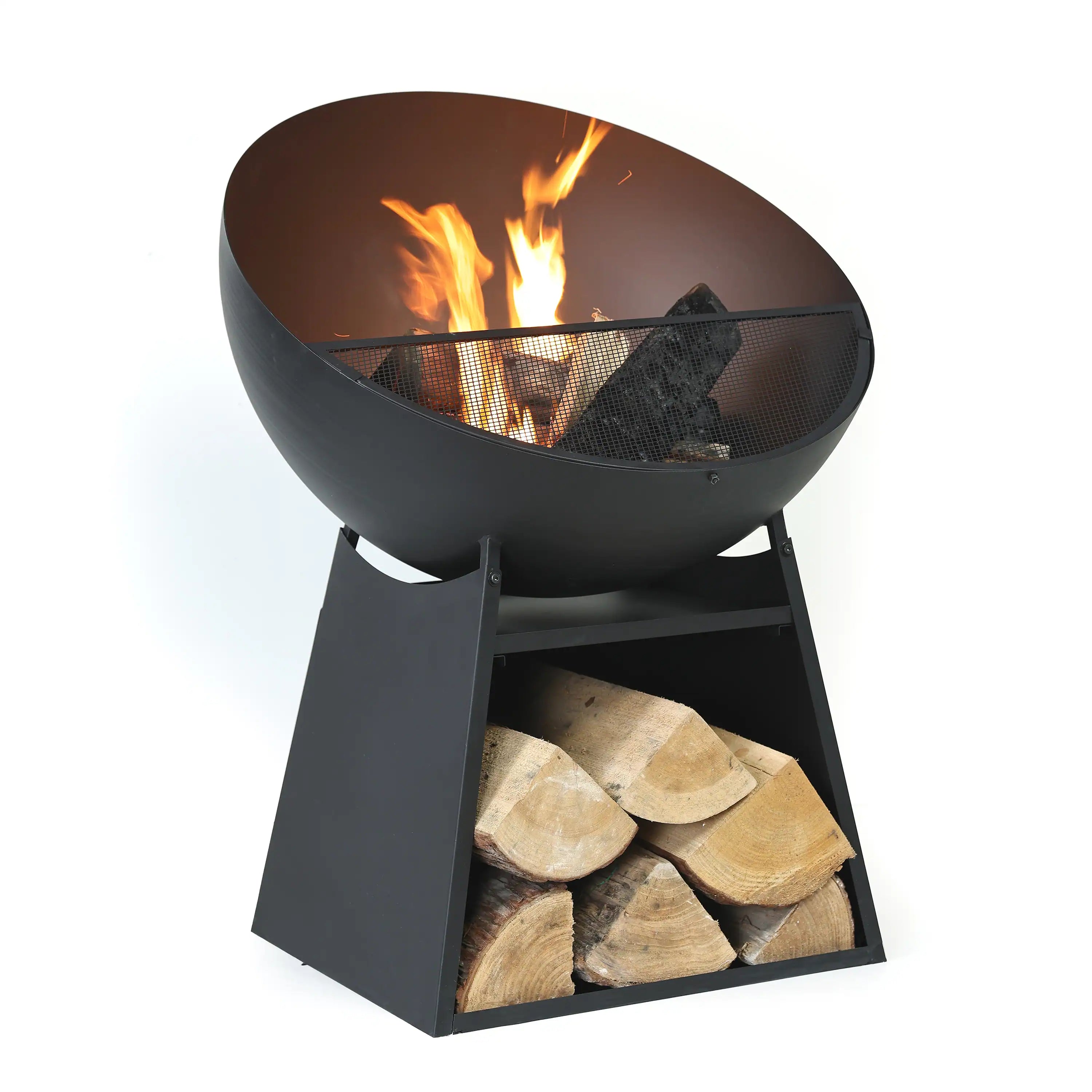 Deko Living 30-Inch Round Outdoor Steel Wood Burning Fire Pit (COB10515)