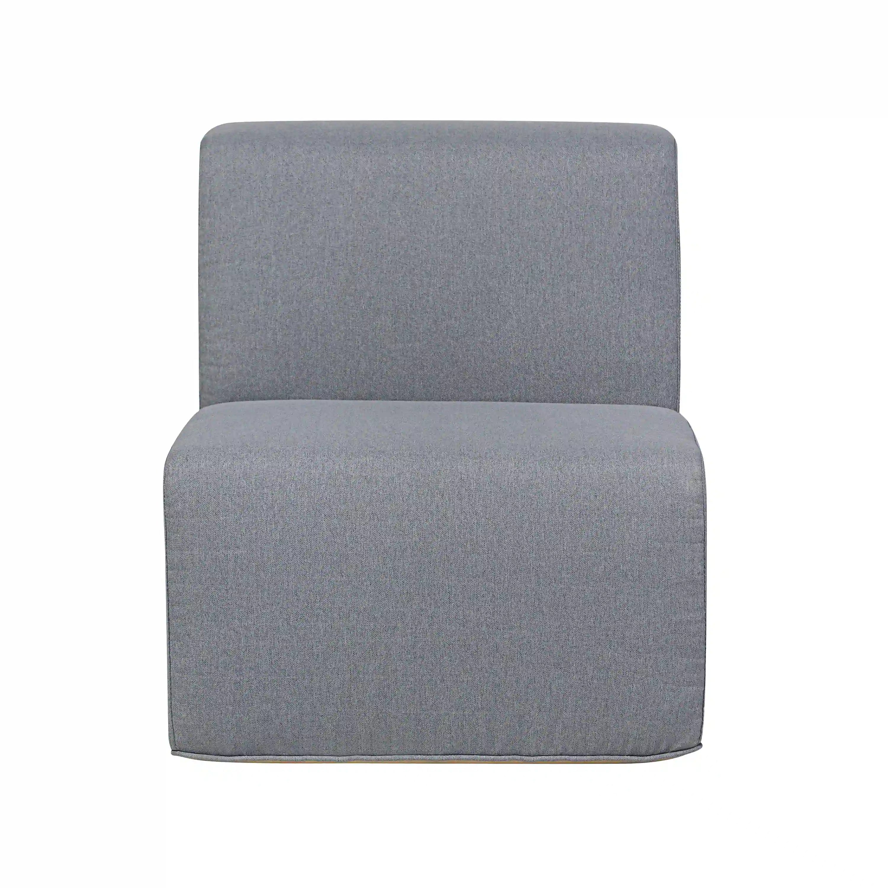 Deko Living Gray Outdoor Compressed Foam Armless Sectional Sofa Chair (COP30017ACH)