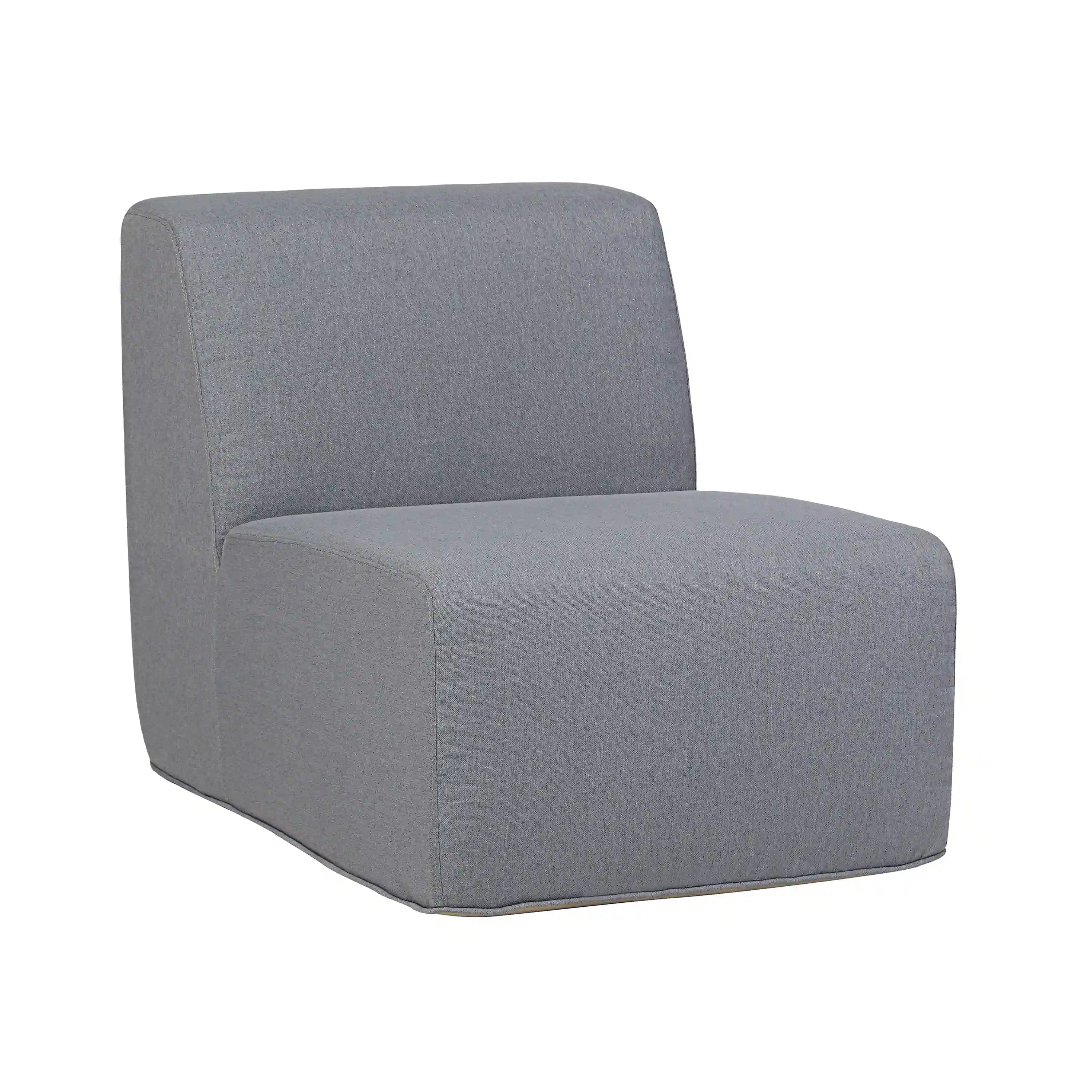 Deko Living Gray Outdoor Compressed Foam Armless Sectional Sofa Chair (COP30017ACH)