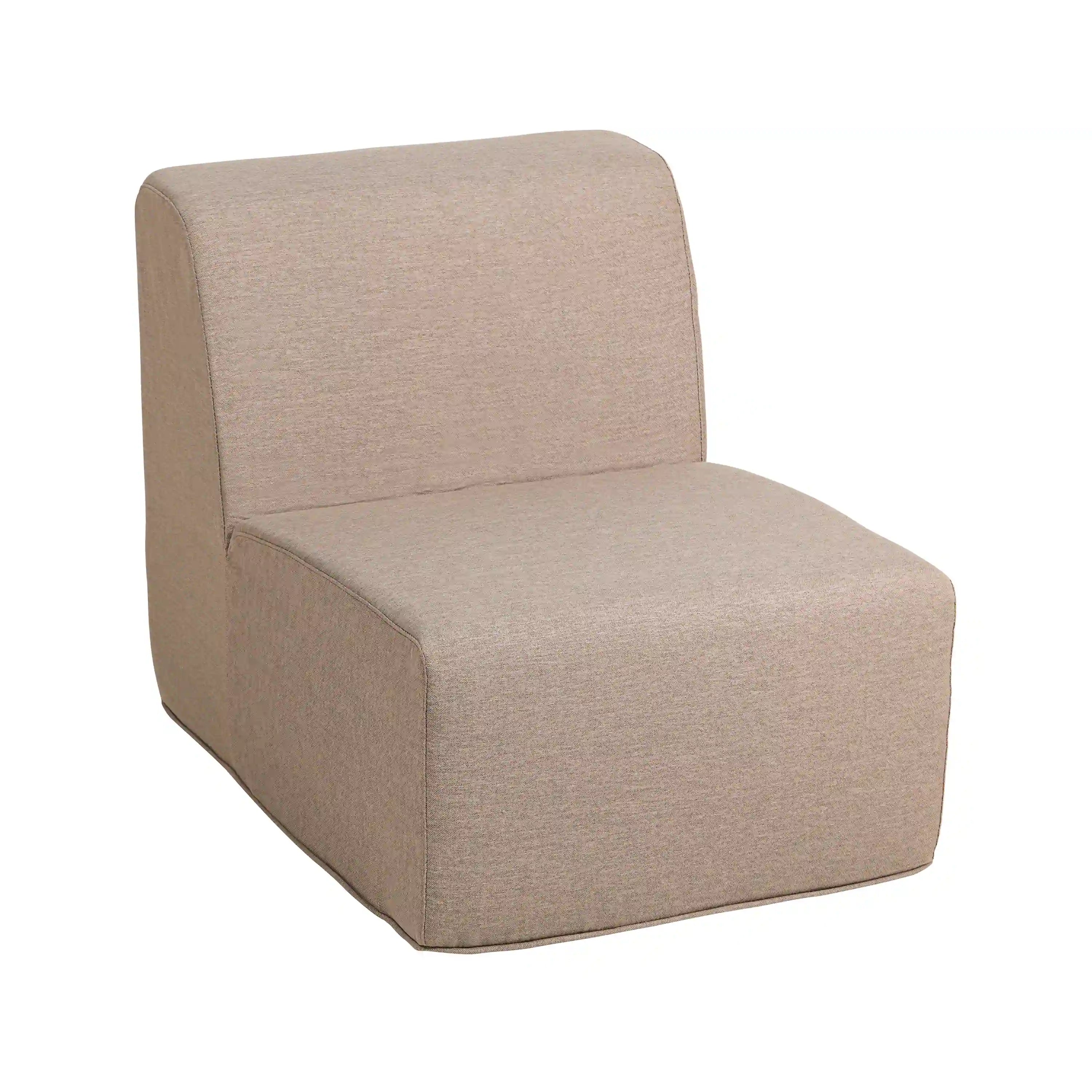 Deko Living Brown Outdoor Compressed Foam Armless Sectional Sofa Chair (COP30117ACH)