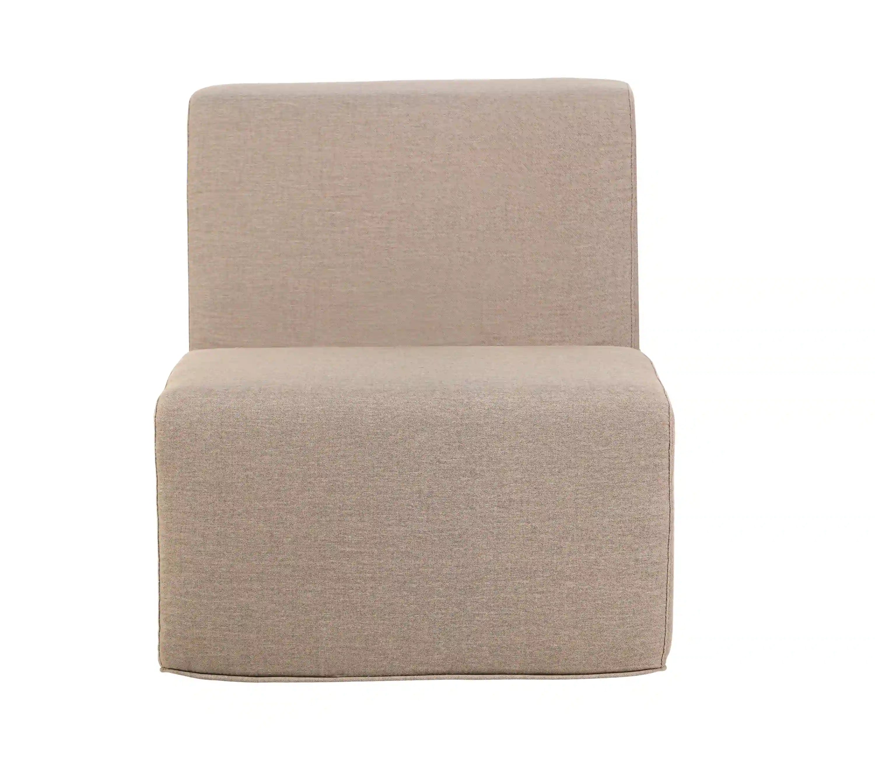 Deko Living Brown Outdoor Compressed Foam Armless Sectional Sofa Chair (COP30117ACH)