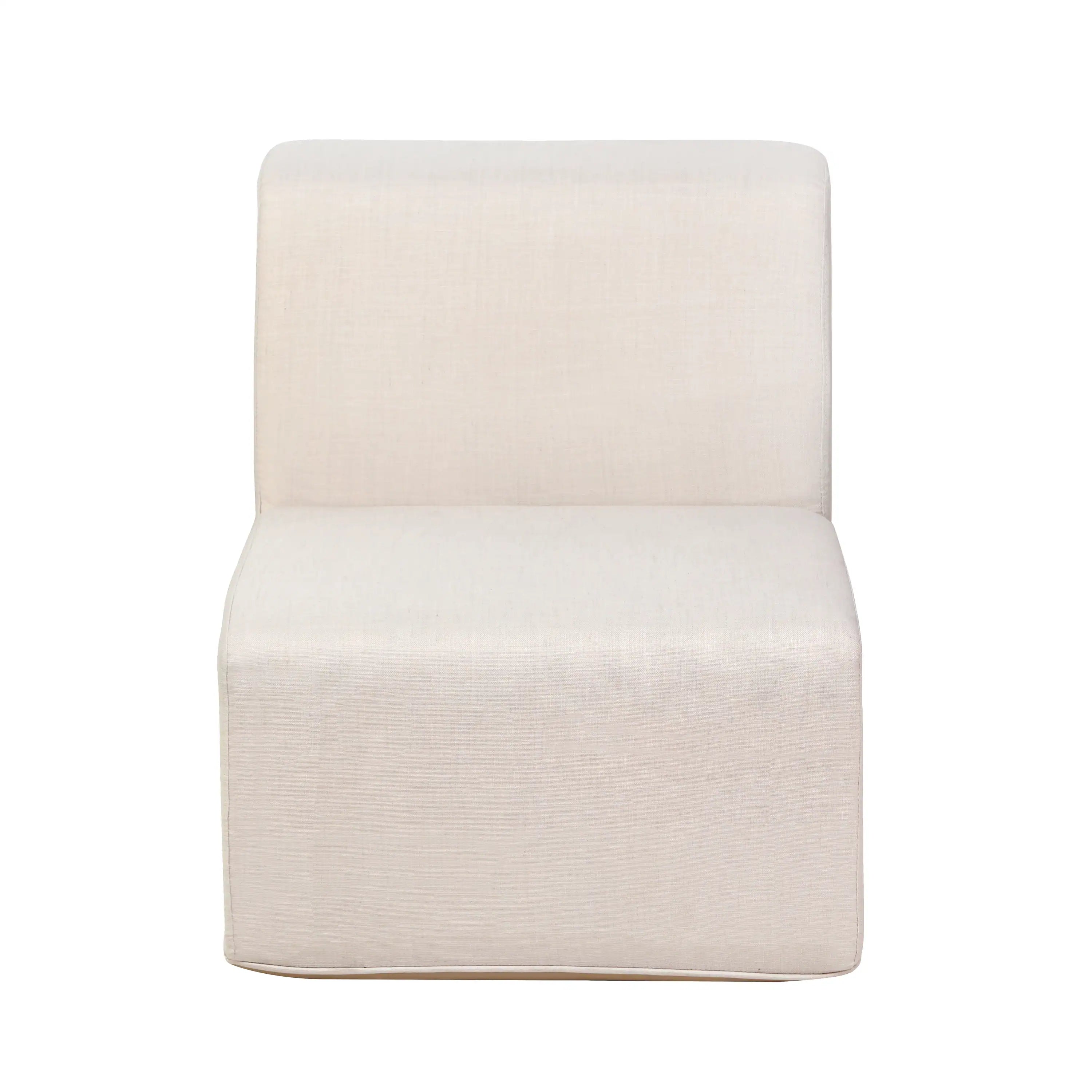 Deko Living Beige Outdoor Compressed Foam Armless Sectional Sofa Chair (COP30217ACH)