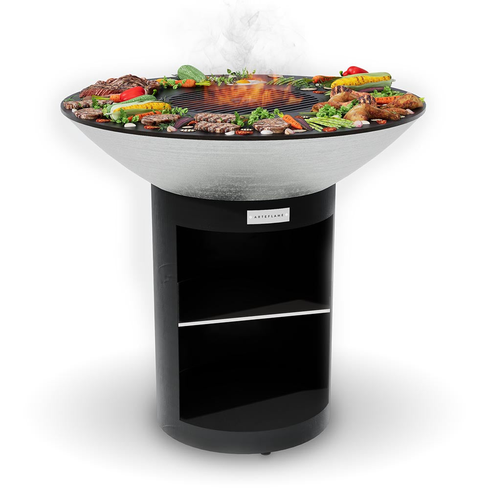 Arteflame XXL 40" Platinum Edition Grill Classic Storage Base in Stainless Steel