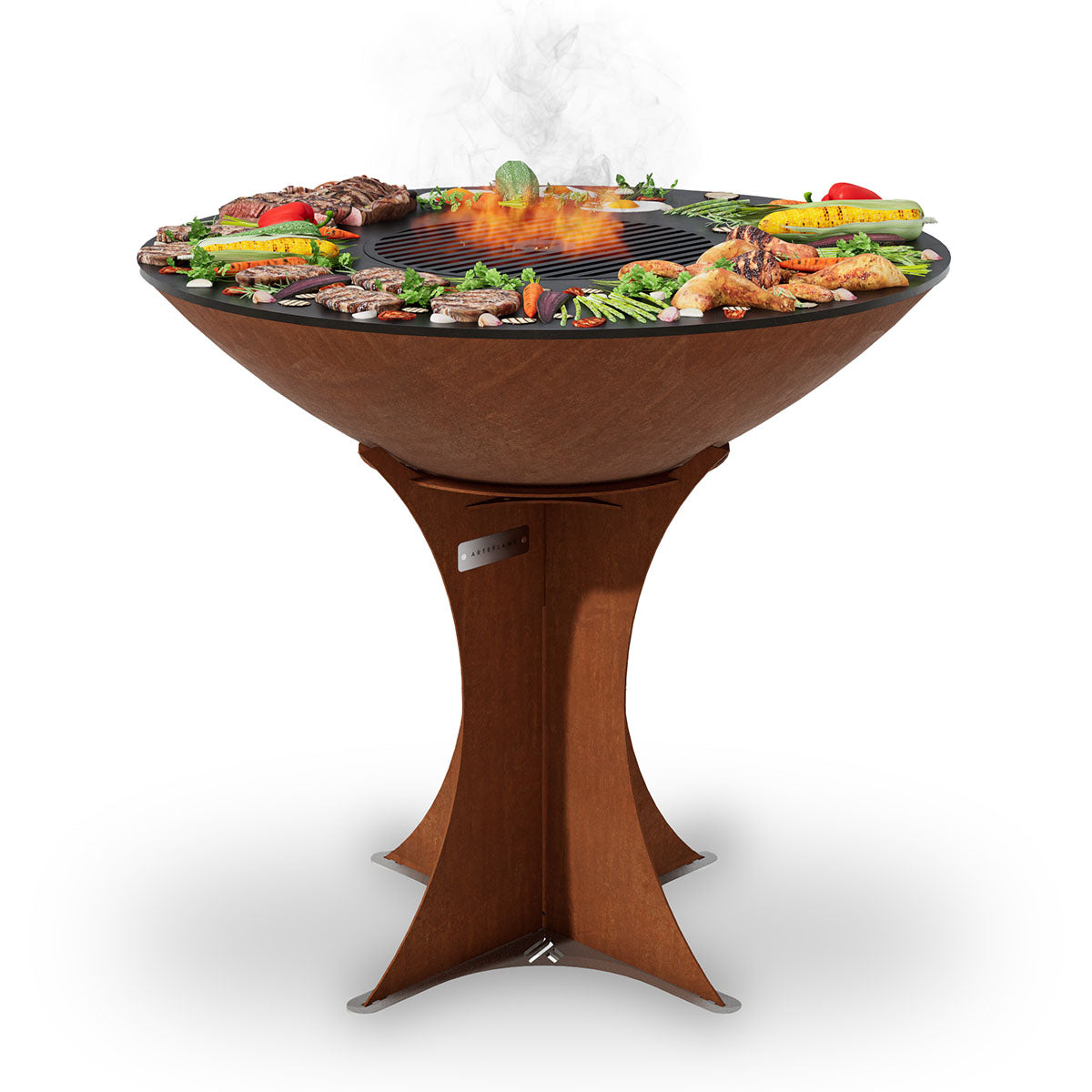 Arteflame XXL 40" Flat Top Grill with Multi-Zone Heat Control and Carbon Steel Cooktop - High Euro Base