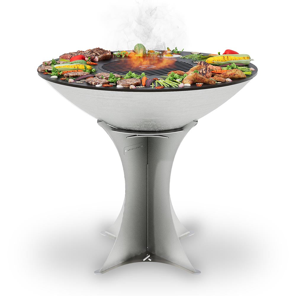 Arteflame XXL 40" Platinum Edition Grill with Multi-Zone Heat Control, Stainless Steel - Euro Base