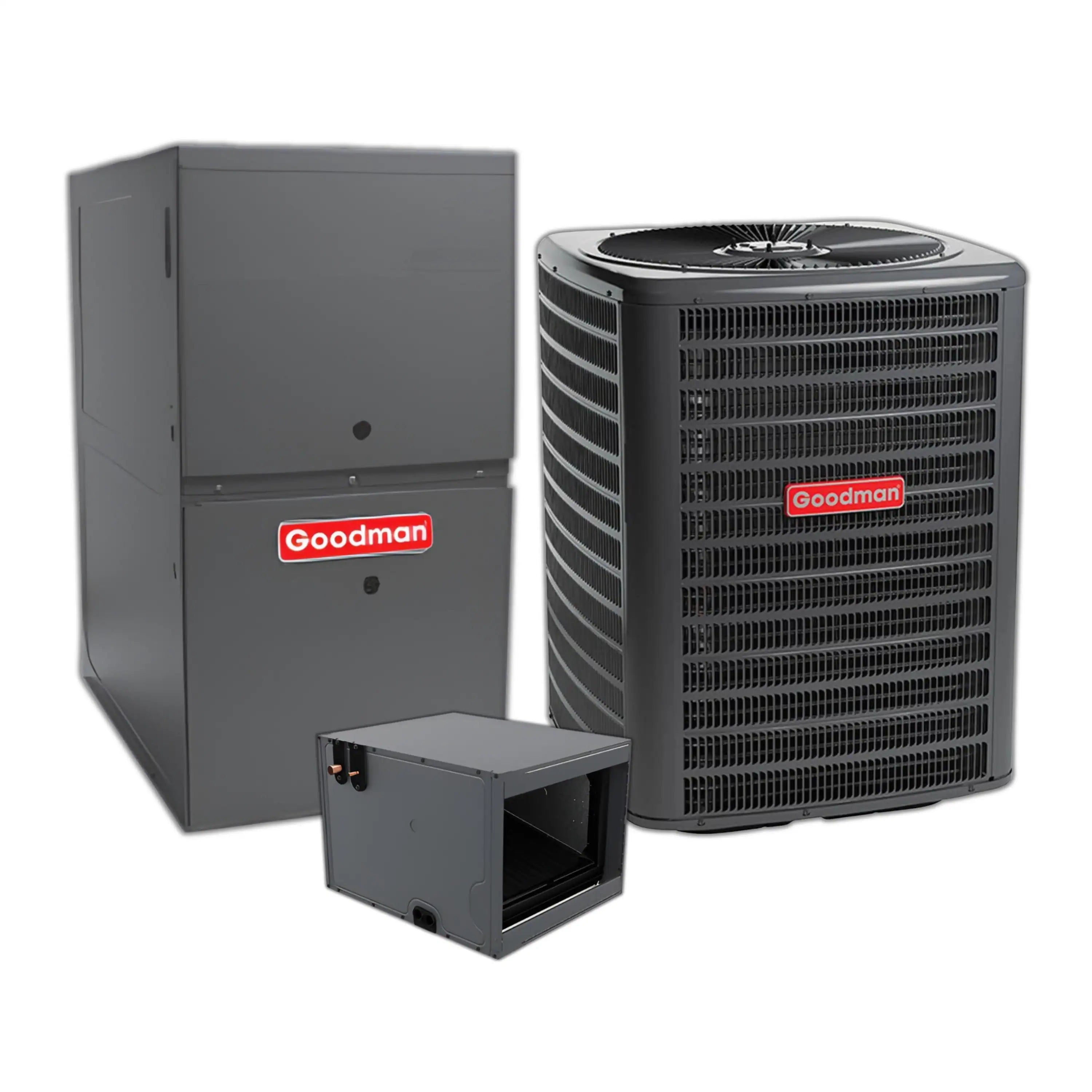 Goodman 3.5 Ton 15.2 SEER2 Heat Pump, 80% AFUE 100K BTU Gas Furnace and Evaporator Coil