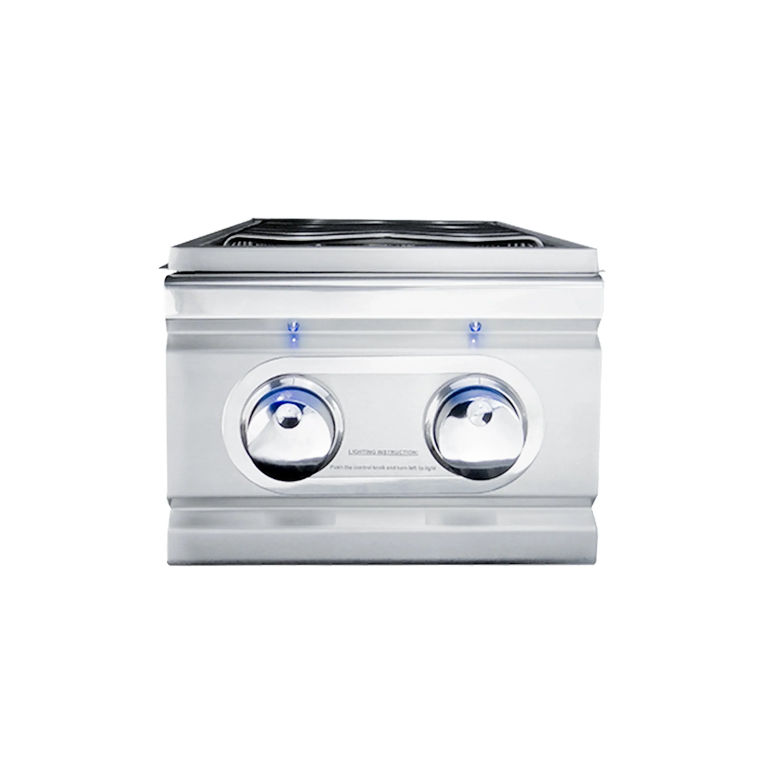 Renaissance Cutlass Pro Double Slide-In Propane Gas Side Burner in Stainless Steel w/ Blue LED (RDB1EL LP)