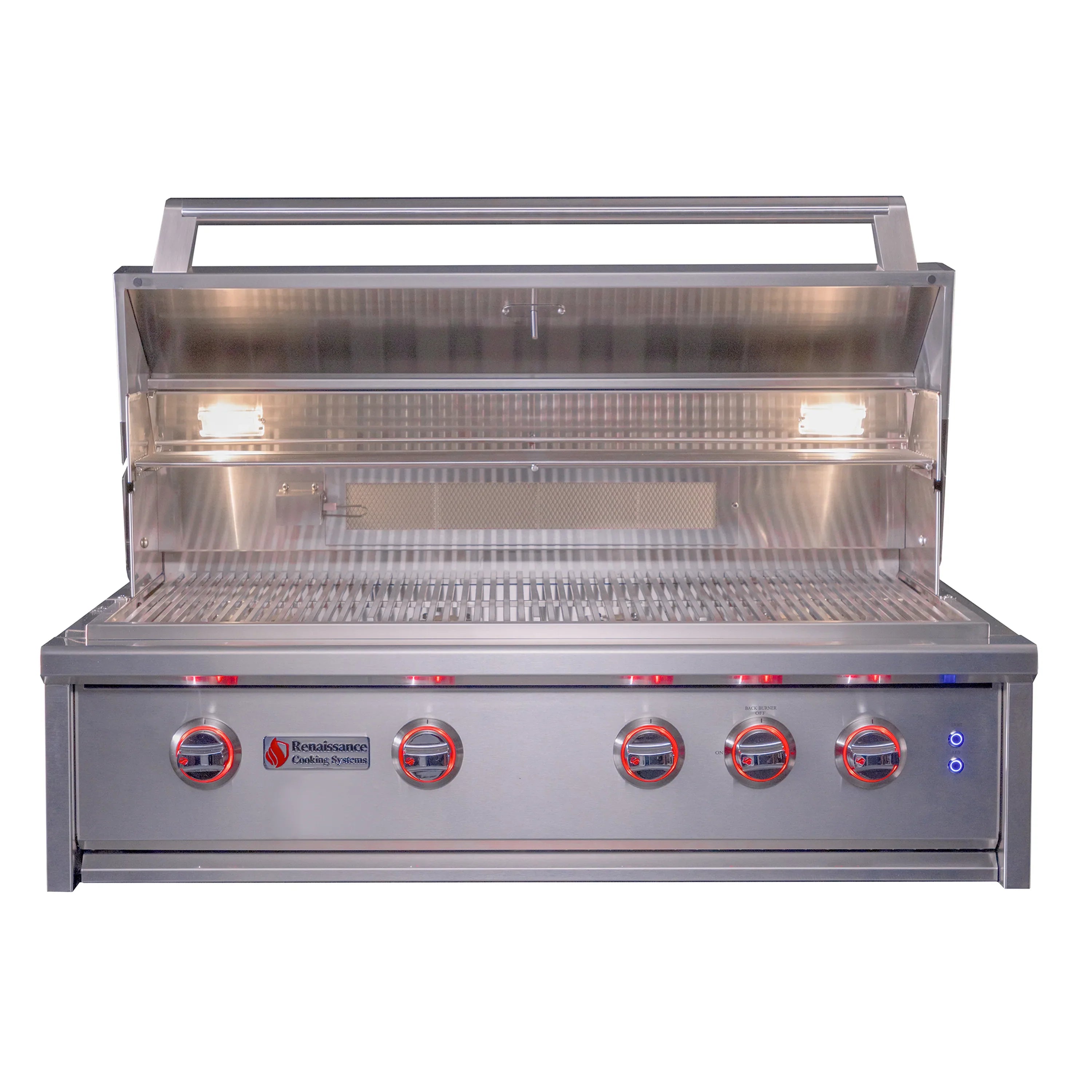 Renaissance Cutlass Elite 38-Inch Propane Gas Grill w/ Rear Burner & Color Changing LEDs (CEG38 LP)