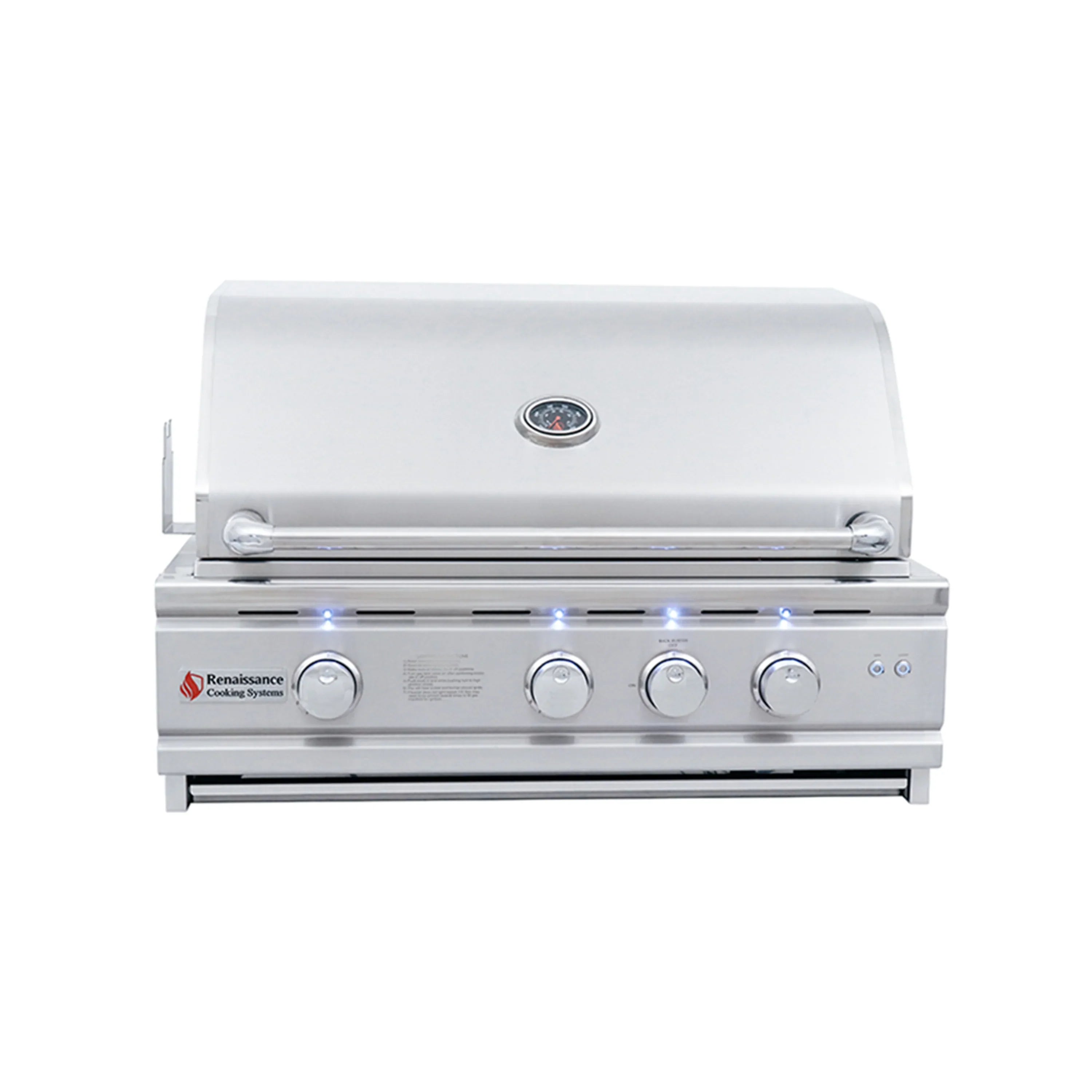 Renaissance Cutlass Pro 30-Inch Natural Gas Grill w/ Rear Burner, Briquette Trays & Blue LED Lights (RON30B)