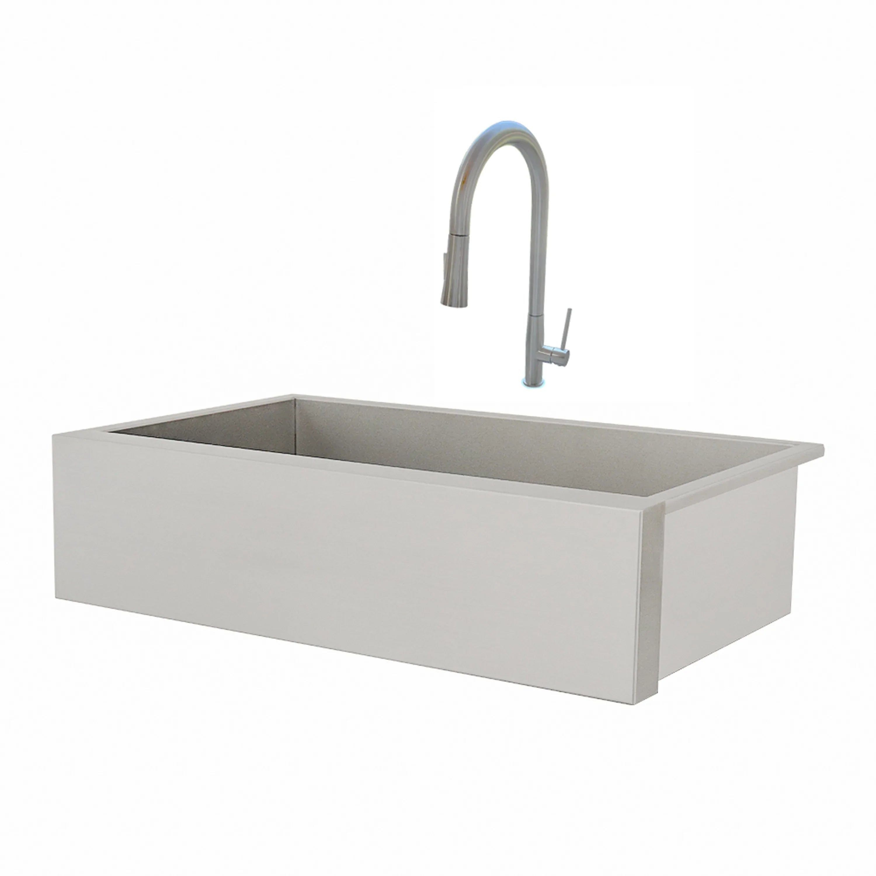 Renaissance Farm House Outdoor Sink in Stainless Steel w/ Wire Grate (RSNK3A)