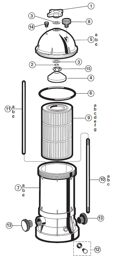 Hayward | W3C12002 | Star-Clear Plus 120 sq ft Cartridge Pool Filter – Durable, Low-Maintenance Filtration