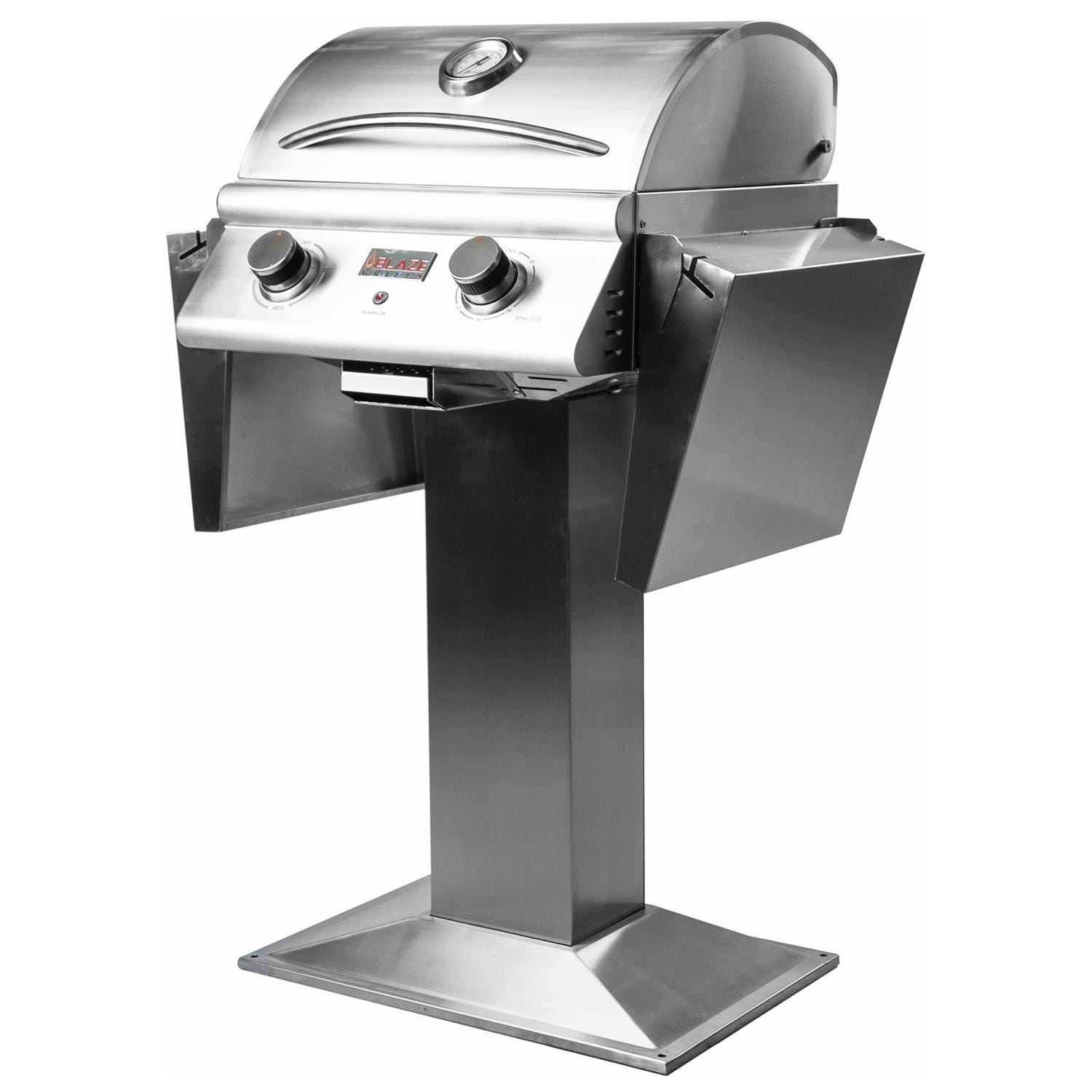 Blaze 21-Inch 1500 Watt Electric Grill On Pedestal With Side Shelves (AP2-ELEC-21)