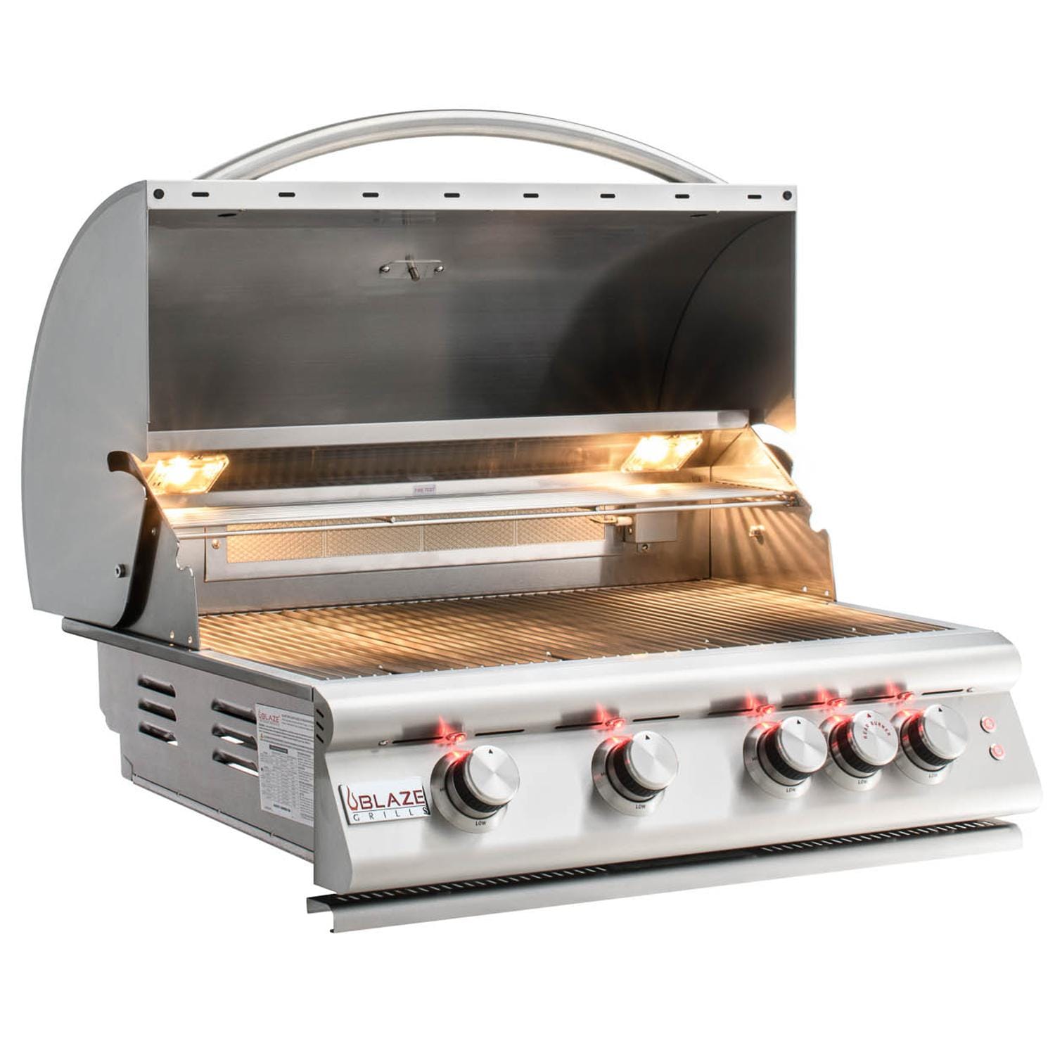 Blaze Grill Package - Premium LTE 32-Inch 4-Burner Built-In Natural Gas Grill and Double Side Burner in Stainless Steel