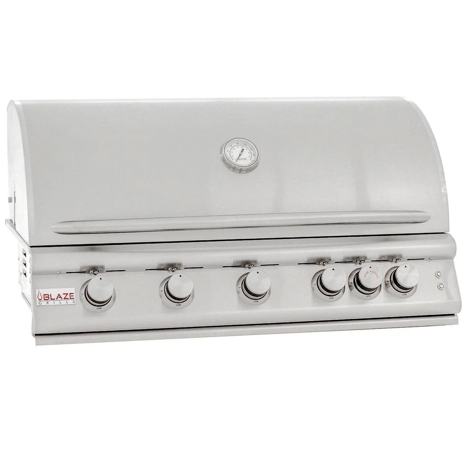 Blaze Grill Package - Premium LTE 40-Inch 5-Burner Built-In Natural Gas Grill and Double Side Burner in Stainless Steel