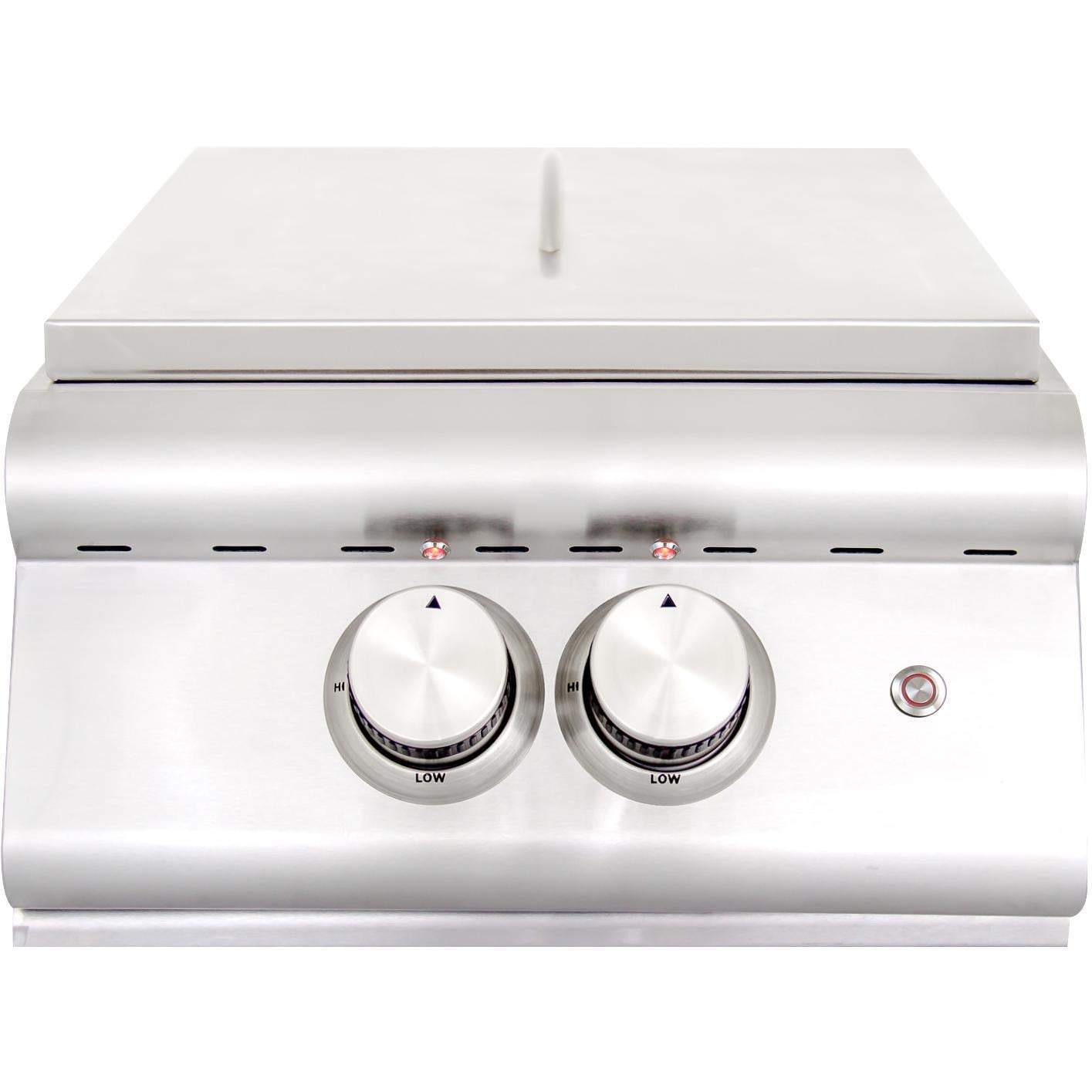 Blaze Premium LTE Built-In High Performance Power Burner W/ Wok Ring & Stainless Steel Lid (BLZ-PBLTE-NG)