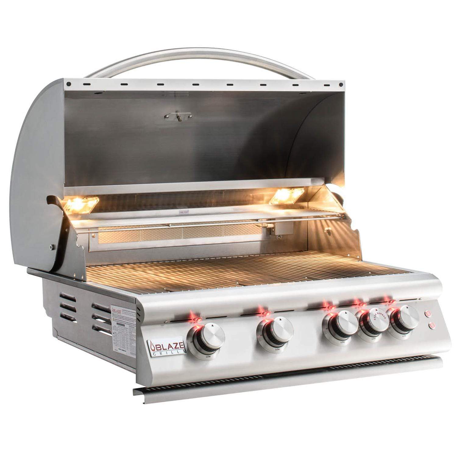 Blaze Grill Package - Premium LTE Marine Grade 32-Inch 4-Burner Built-In Liquid Propane Grill and Double Side Burner in Stainless Steel