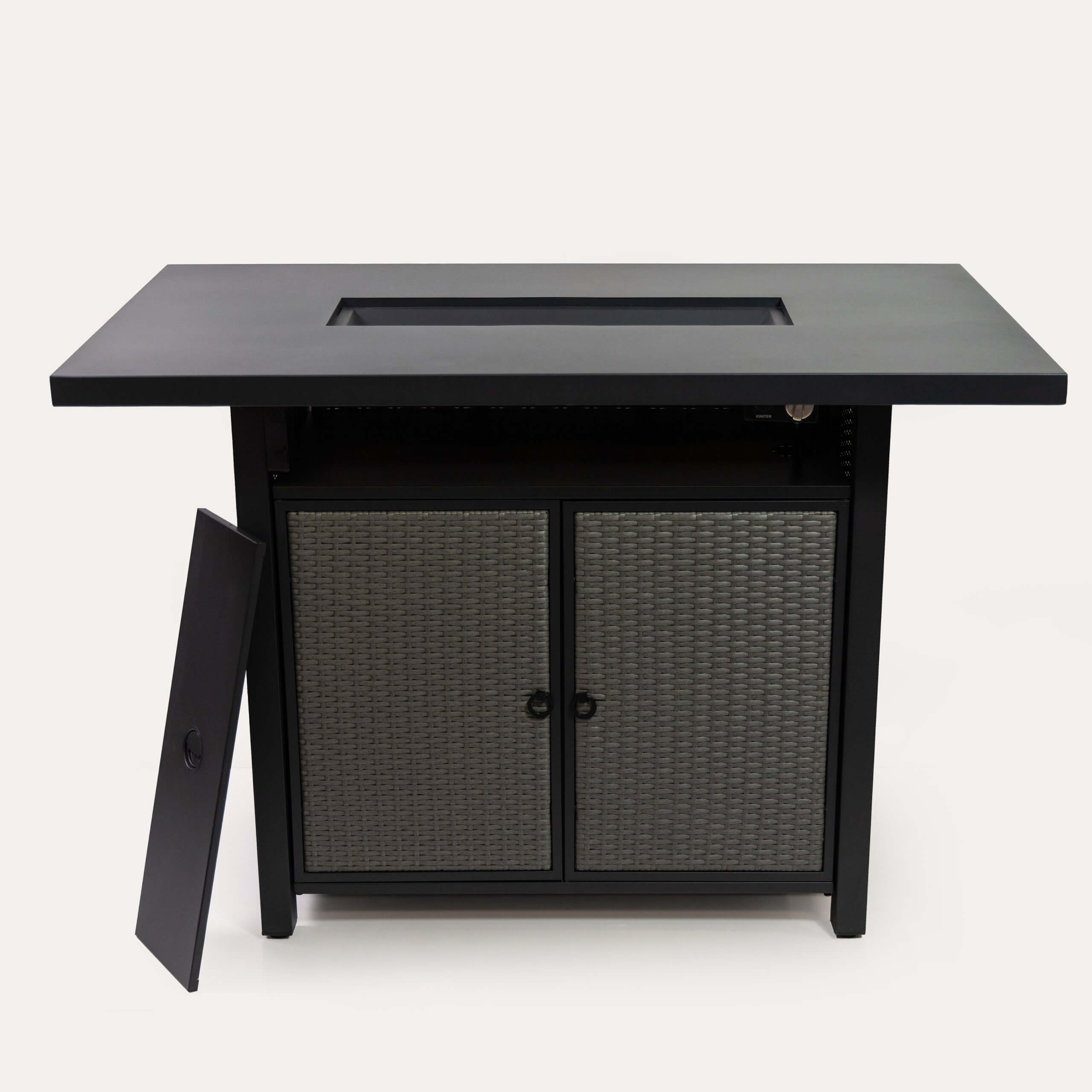 Deko Living 55 Inch Outdoor Rectangular 40,000 BTU Propane Barstool Firetable (COB10005)
