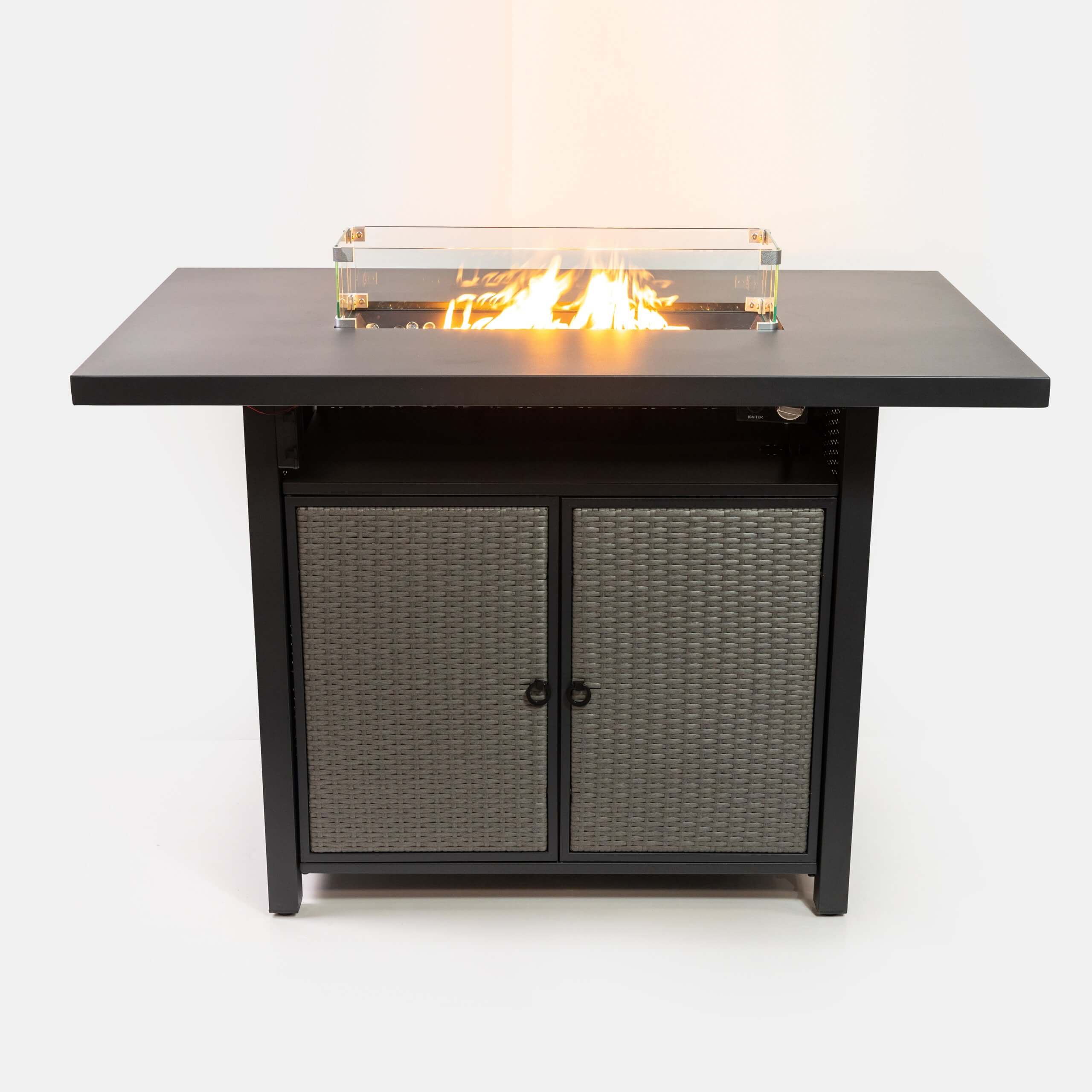 Deko Living 55 Inch Outdoor Rectangular 40,000 BTU Propane Barstool Firetable (COB10005)