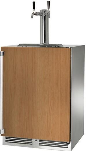 Perlick 24-Inch Signature Series Outdoor Beer Dispenser with 5.2 cu. ft. Capacity, Panel Ready (HP24TO-4-2L-2 & HP24TO-4-2R-2)