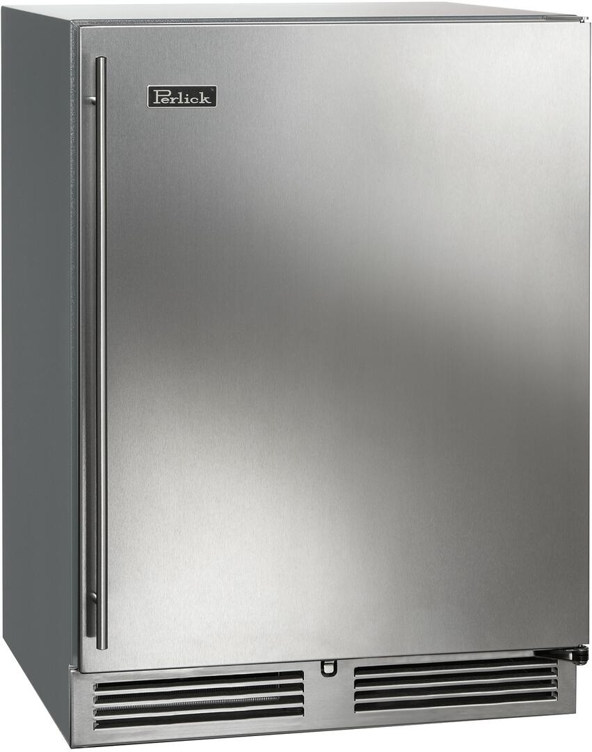 Perlick C Series 24-Inch Outdoor Built-In Counter Depth Compact Refrigerator with 5.2 cu. ft. Capacity in Stainless Steel (HC24RO-4-1L & HC24RO-4-1R)