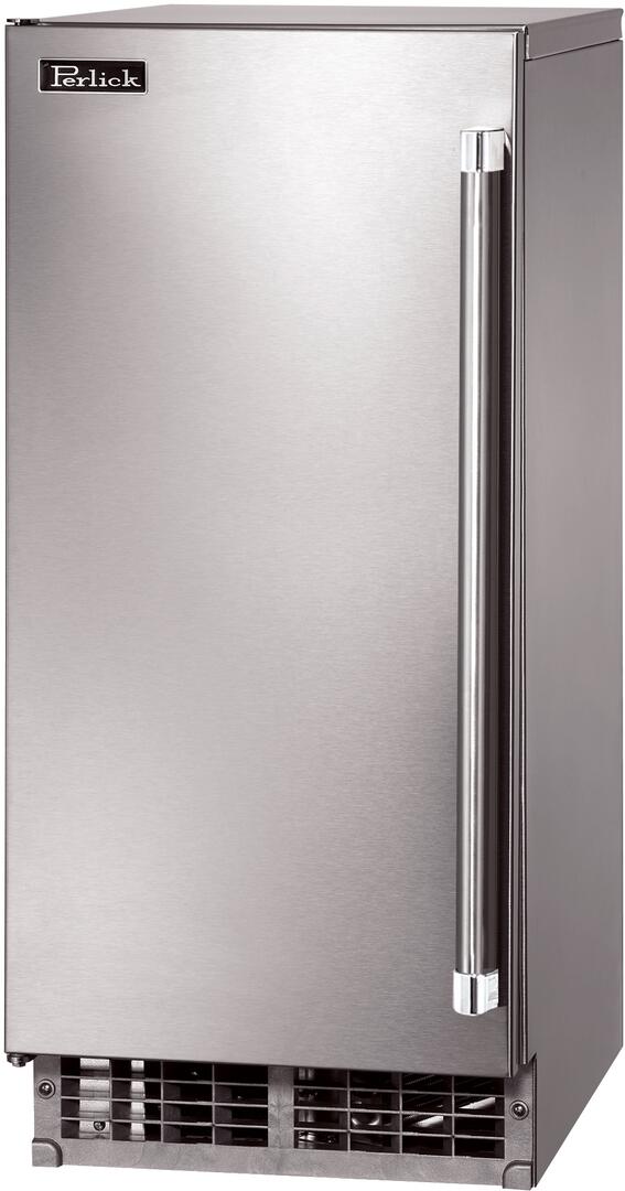 Perlick Series 15-Inch Outdoor Built-In Ice Maker, 55 lbs. Daily Ice Production, in Stainless Steel (H50IMS-L & H50IMS-R)