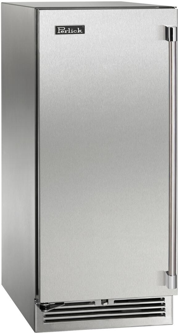 Perlick Signature Series 15-Inch Outdoor Built-In Counter Depth Compact Refrigerator with 2.8 cu. ft. Capacity in Stainless Steel (HP15RO-4-1L & HP15RO-4-1R)
