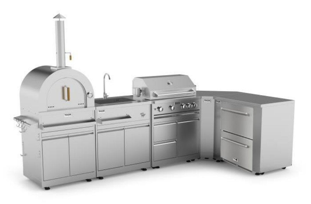 Thor Kitchen 7-Piece Outdoor Kitchen Natural Gas Grill Package