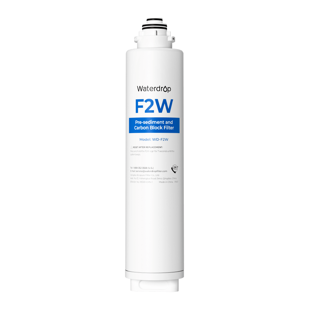 Waterdrop Filter Replacement for WD-X12-PRO & WD-X8-PRO Reverse Osmosis System, 6-month Lifetime (WD-F2-PRO)