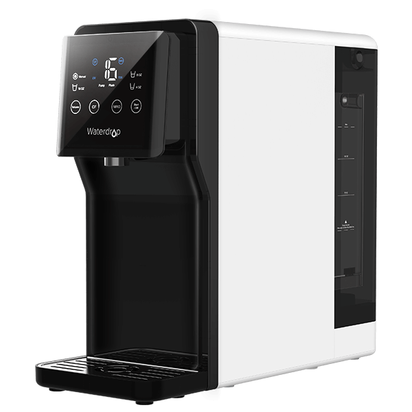 Waterdrop Countertop Reverse Osmosis System, 4 Stage Reverse Osmosis Water Filter Countertop, 3:1 Pure to Drain, Reduce PFAS, No Installation Required (WD-N1-W)