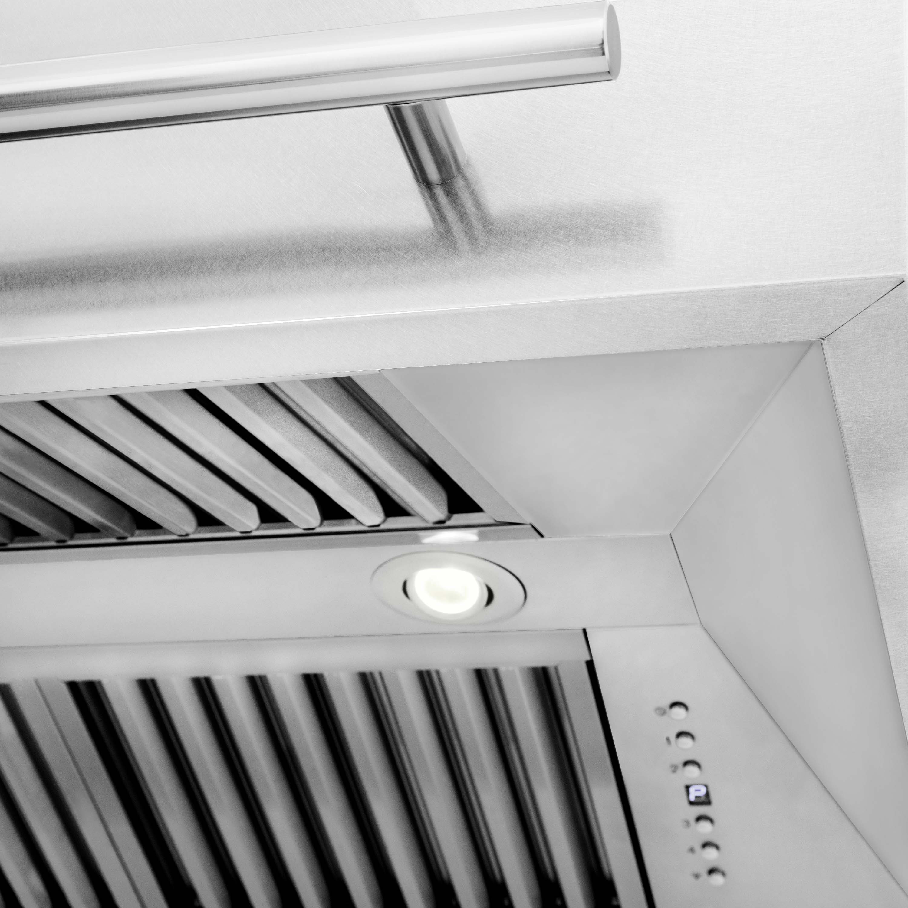 ZLINE 36-Inch Wall Mount Range Hood in Satin Stainless Steel with White Matte Shell (8654SNX-WM-36)